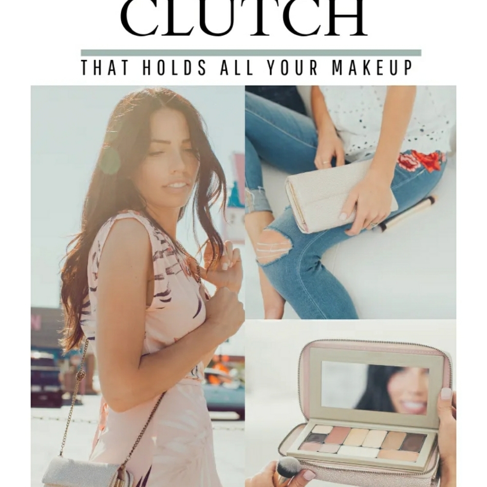 New! Maskcara Clutch - Mosaic Ivory